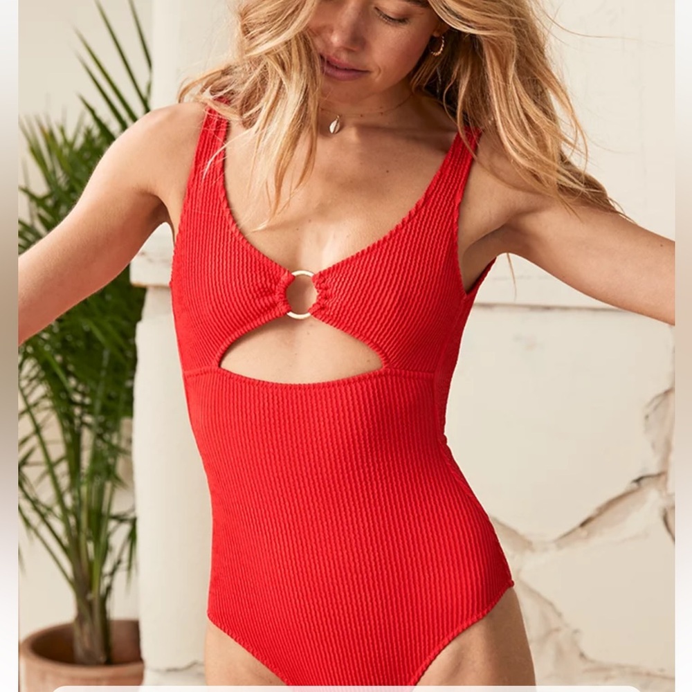 Aerie Crinkle Ring Full Coverage One Piece Swimsuit